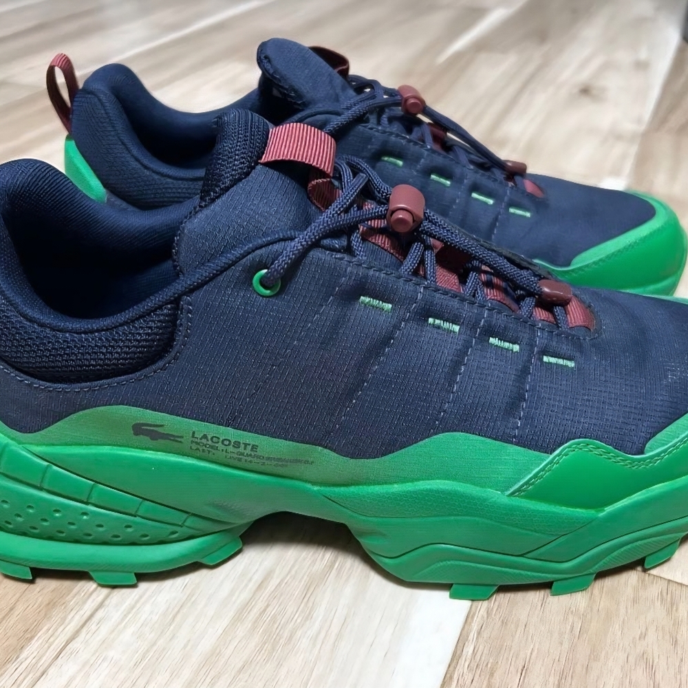 Lacoste Dark Blue and Bright Green Athletic Shoes. Ladies sz. 8 1/2 EUC.
